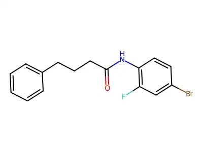 N-(4-bromo-2-fluorophenyl)-4-phenylbutanamide structure