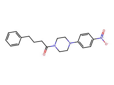1-[4-(4-Nitrophenyl)piperazin-1-yl]-4-phenylbutan-1-one structure