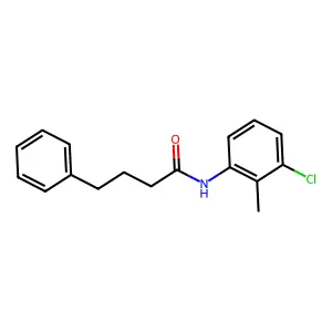 N-(3-chloro-2-methylphenyl)-4-phenylbutanamide structure