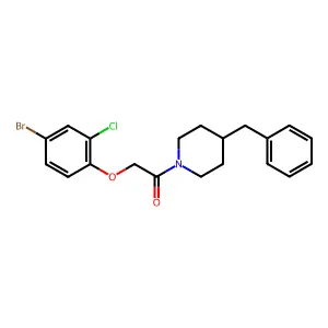 1-(4-Benzylpiperidin-1-yl)-2-(4-bromo-2-chlorophenoxy)ethanone structure