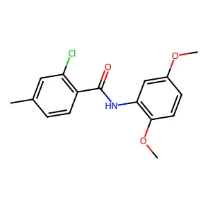 2-chloro-N-(2,5-dimethoxyphenyl)-4-methylbenzamide structure