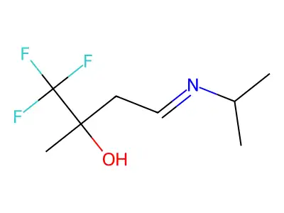 4-Isopropylimino-2-(trifluoromethyl)butan-2-ol structure