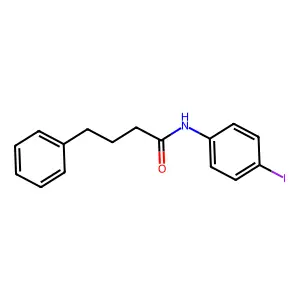 N-(4-iodophenyl)-4-phenylbutanamide structure