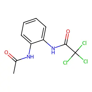 N-(2-acetamidophenyl)-2,2,2-trichloroacetamide structure