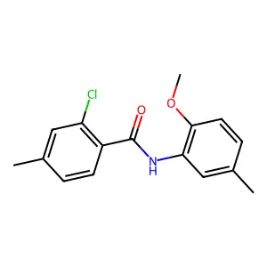 2-chloro-N-(2-methoxy-5-methylphenyl)-4-methylbenzamide structure