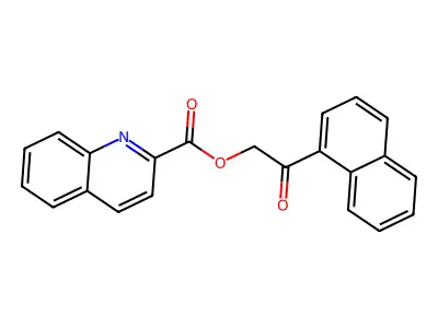 2-Naphthyl-2-oxoethyl quinoline-2-carboxylate structure