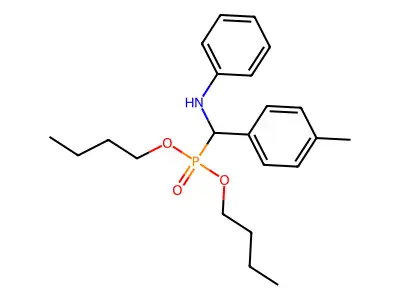 N-[dibutoxyphosphoryl-(4-methylphenyl)methyl]aniline structure
