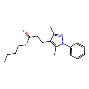 butyl 3-(3,5-dimethyl-1-phenyl-1H-pyrazol-4-yl)propanoate structure