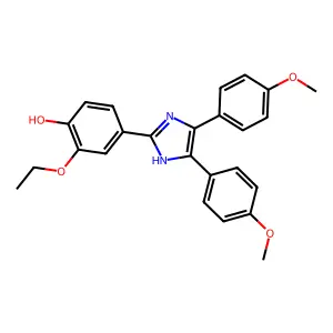4-(4,5-bis(4-methoxyphenyl)-1H-imidazol-2-yl)-2-ethoxyphenol structure