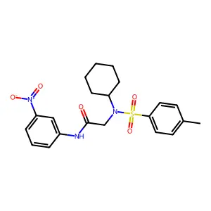 2-[cyclohexyl-(4-methylphenyl)sulfonylamino]-N-(3-nitrophenyl)acetamide structure