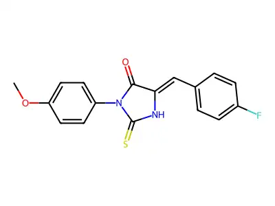 5-(4-Fluorobenzylidene)-3-(4-methoxyphenyl)-2-thioxo-4-imidazolidinone structure