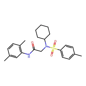 2-[cyclohexyl-(4-methylphenyl)sulfonylamino]-N-(2,5-dimethylphenyl)acetamide structure
