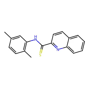 N-(2,5-dimethylphenyl)quinoline-2-carbothioamide structure