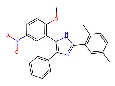 2-(2,5-dimethylphenyl)-5-(2-methoxy-5-nitrophenyl)-4-phenyl-1H-imidazole structure
