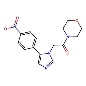 1-Morpholin-4-yl-2-[5-(4-nitrophenyl)imidazol-1-yl]ethanone structure