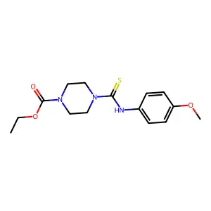 Ethyl 4-[(4-methoxyphenyl)carbamothioyl]piperazine-1-carboxylate structure