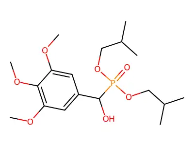 Bis(2-methylpropoxy)phosphoryl-(3,4,5-trimethoxyphenyl)methanol structure