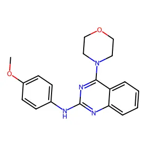 N-(4-methoxyphenyl)-4-(morpholin-4-yl)quinazolin-2-amine structure