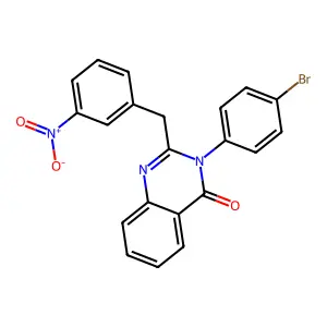 3-(4-Bromophenyl)-2-[(3-nitrophenyl)methyl]quinazolin-4-one structure