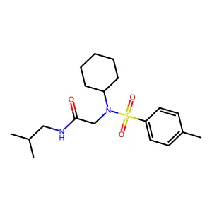 2-[cyclohexyl-(4-methylphenyl)sulfonylamino]-N-(2-methylpropyl)acetamide structure