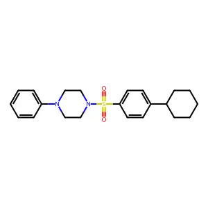 1-((4-Cyclohexylphenyl)sulfonyl)-4-phenylpiperazine structure