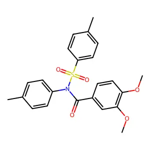 3,4-dimethoxy-N-(4-methylphenyl)-N-(4-methylphenyl)sulfonylbenzamide structure