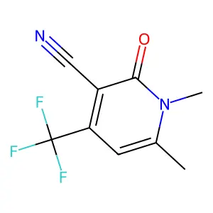 1,6-Dimethyl-2-oxo-4-(trifluoromethyl)-1,2-dihydro-3-pyridinecarbonitrile structure