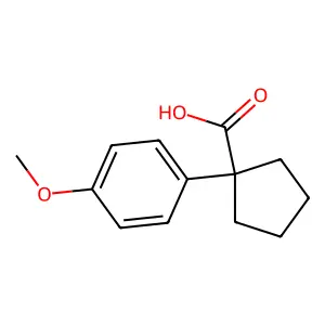 1-(4-甲氧基苯基)环戊烷-1-甲酸 structure