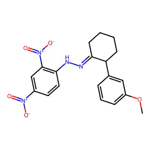 N-[[2-(3-Methoxyphenyl)cyclohexylidene]amino]-2,4-dinitro-aniline structure
