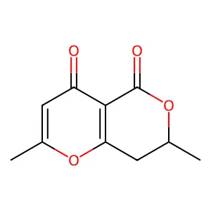 4H,5H-Pyrano(4,3-b)pyran-4,5-dione, 7,8-dihydro-2,7-dimethyl- structure