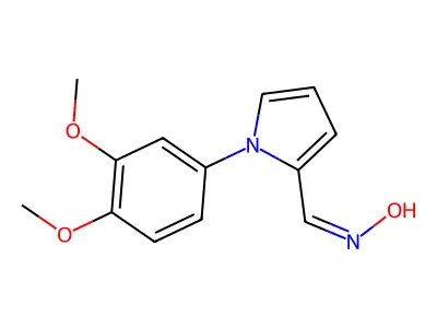 N-[[1-(3,4-dimethoxyphenyl)pyrrol-2-yl]methylidene]hydroxylamine structure