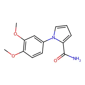 1-(3,4-Dimethoxyphenyl)pyrrole-2-carboxamide structure