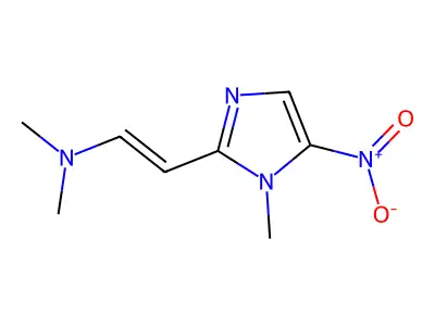 5-Nitro-1-methyl-2-(2-dimethylaminovinyl)-imidazole structure