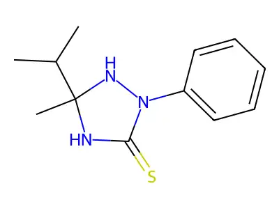 5-Isopropyl-5-methyl-2-phenyl-[1,2,4]triazolidine-3-thione structure