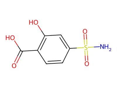 2-Hydroxy-4-sulfamoylbenzoic acid structure
