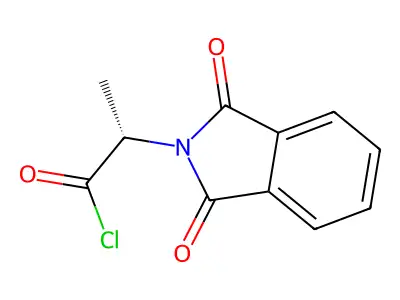 2-(1,3-dioxo-2,3-dihydro-1H-isoindol-2-yl)propanoyl chloride structure