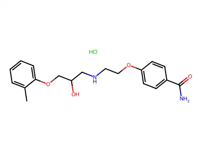Tolamolol hydrochloride structure
