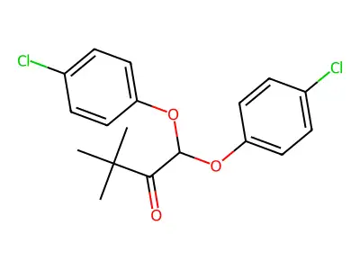 1,1-Di(4-chlorophenoxy)-3,3-dimethylbutan-2-one structure