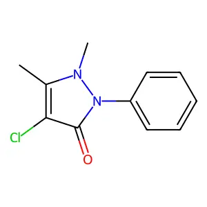 4-Chloro-2,3-dimethyl-1-phenyl-3-pyrazolin-5-one structure