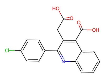 3-(Carboxymethyl)-2-(4-chlorophenyl)quinoline-4-carboxylic acid structure