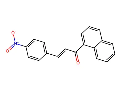 2-Propen-1-one, 1-(1-naphthalenyl)-3-(4-nitrophenyl)- structure