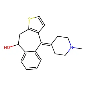 10-(1-methylpiperidin-4-ylidene)-4,5-dihydrobenzo[1,2]cycloh structure