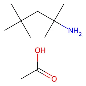 2,4,4-Trimethylpentan-2-amine acetate(1:1) structure