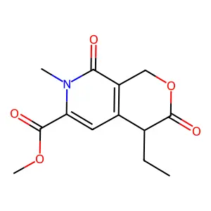 Methyl 4-ethyl-7-methyl-3,8-dioxo-1,4-dihydropyrano[3,4-c]pyridine-6-carboxylate structure