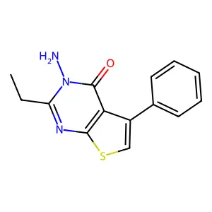 3-Amino-2-ethyl-5-phenyl-3,4-dihydrothieno[2,3-d]pyrimidin-4-one structure