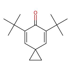 Spiro[2.5]octa-4,7-dien-6-one, 5,7-bis(1,1-dimethylethyl)- structure