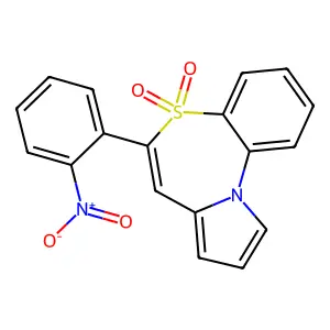 6-(2-Nitrophenyl)pyrrolo[2,1-d][1,5]benzothiazepine 5,5-dioxide structure