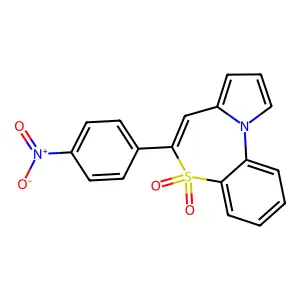 6-(4-Nitrophenyl)pyrrolo[2,1-d][1,5]benzothiazepine 5,5-dioxide structure