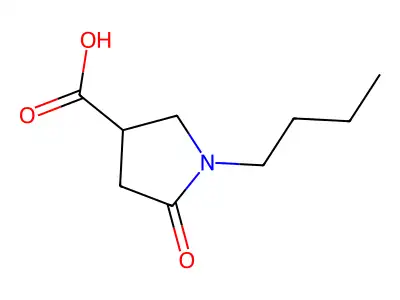 1-Butyl-5-oxopyrrolidine-3-carboxylic acid structure