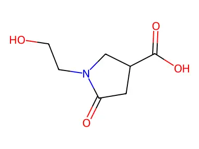 1-(2-Hydroxyethyl)-5-oxopyrrolidine-3-carboxylic acid structure